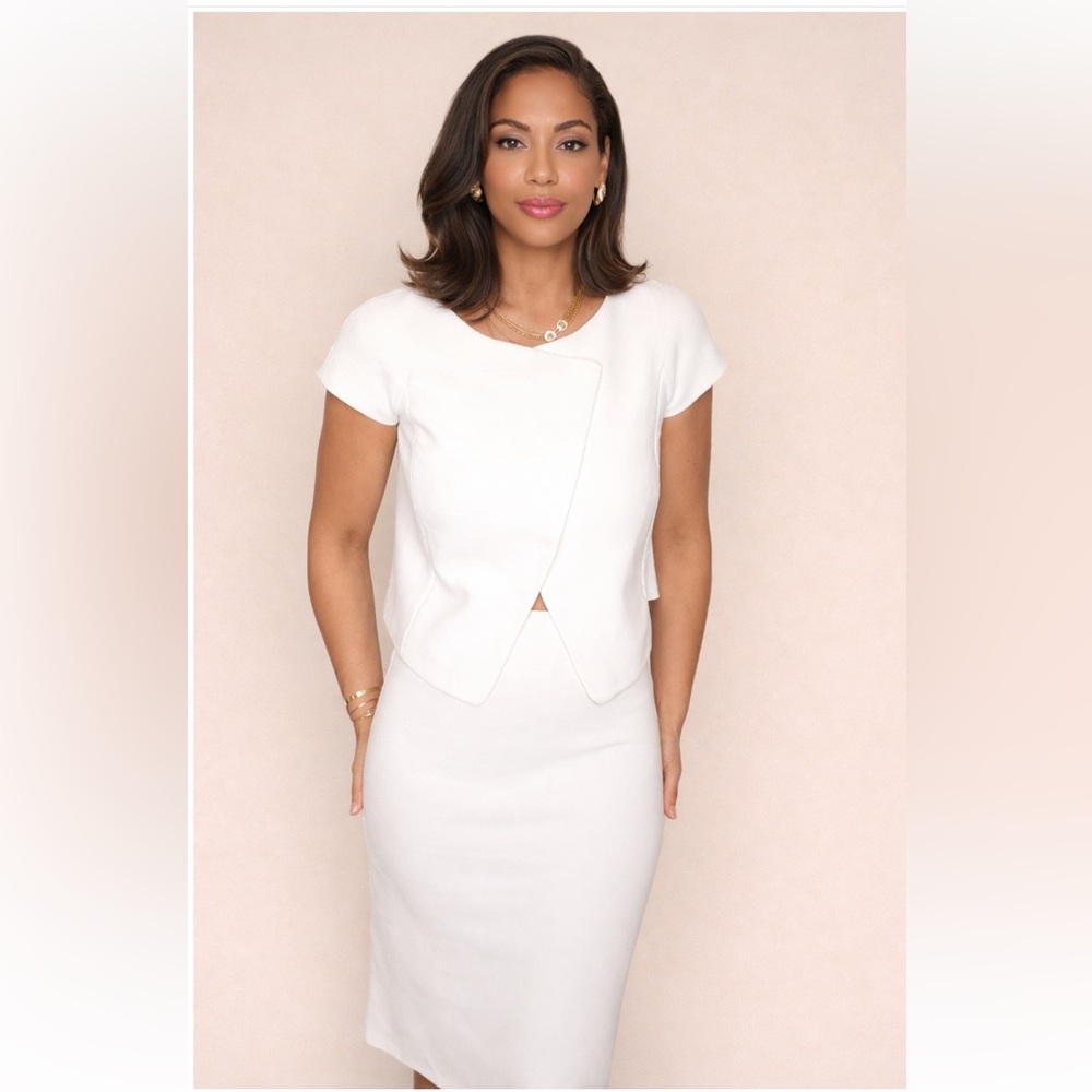 Armani Collezioni White Blouse and Skirt set size 8